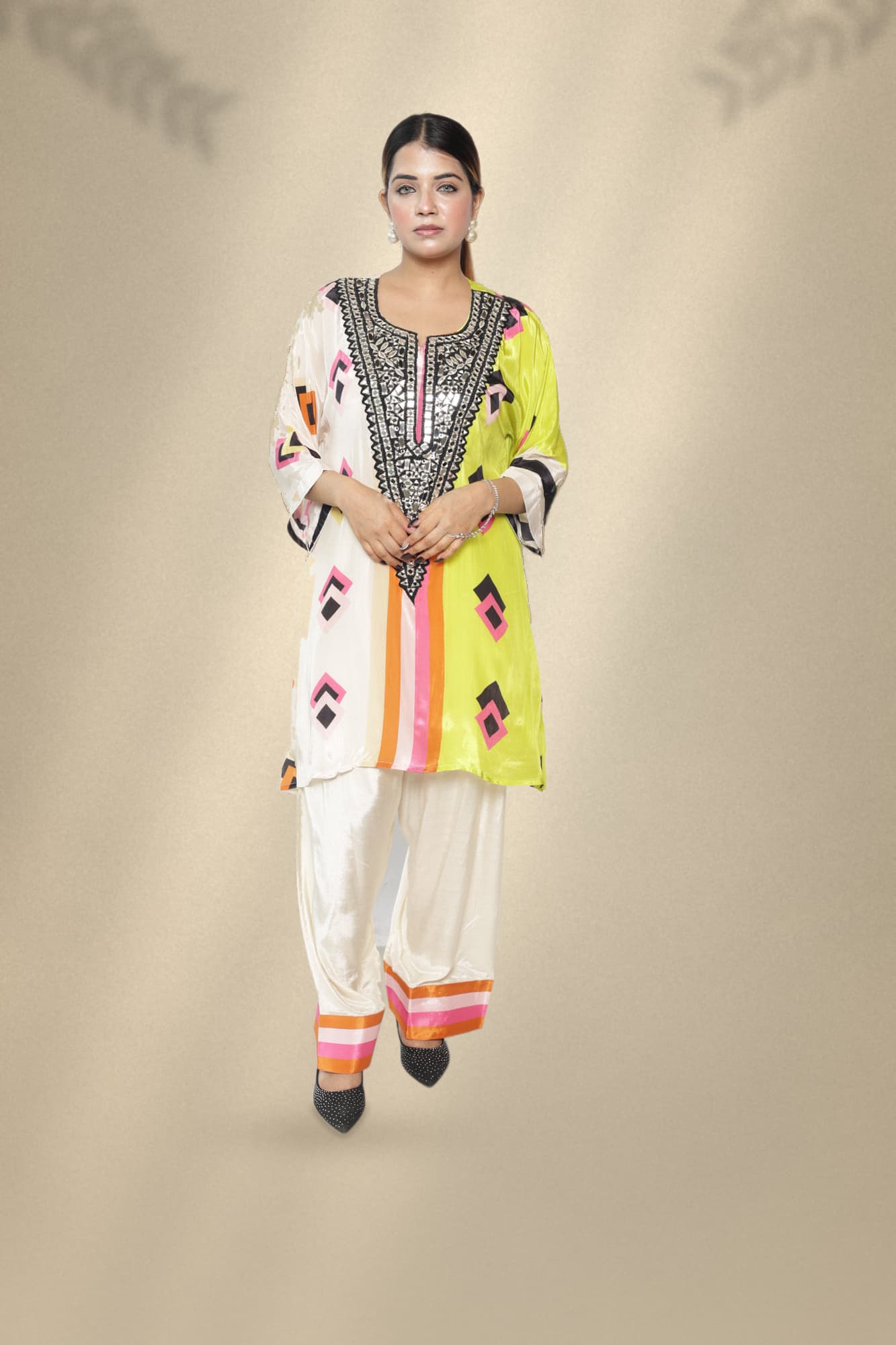 Tara Colourblock Kurta Set